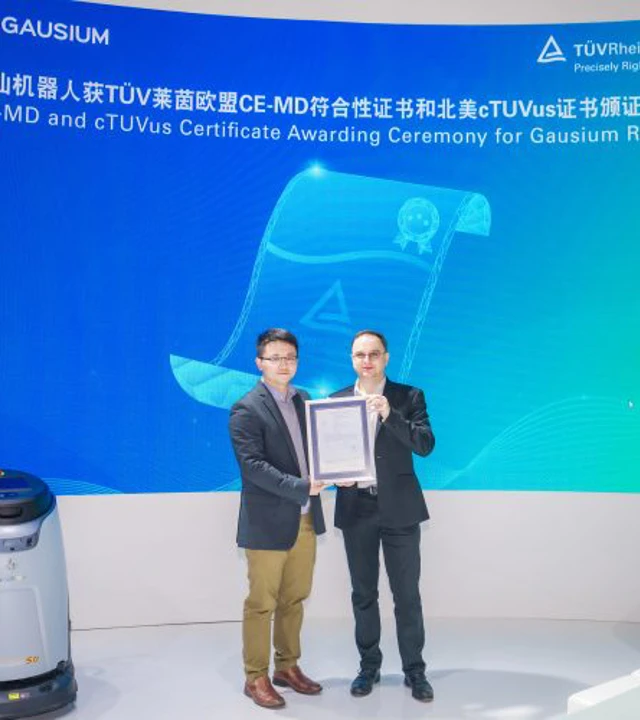 Gausium Attains TUV Certificates At CCE 2024 577X500